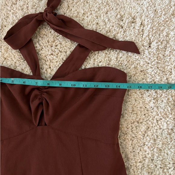 Abercrombie & Fitch Maroon Halter Midi Dress Small - Picture 9 of 10